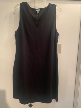 a new day Black V-Neck Sleeveless Midi Dress